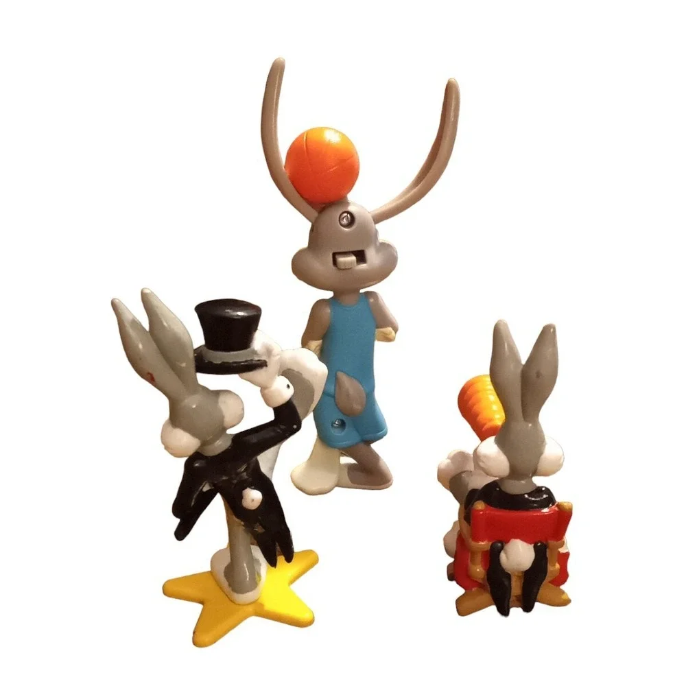 2 Applause Looney Tunes Bugs Bunny Cake Topper  Figures+ 1 McDonald's BB 3 Total